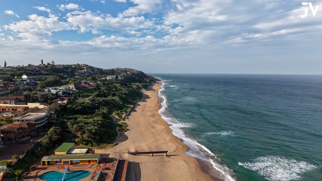 An aerial photo of the KZN coastline
